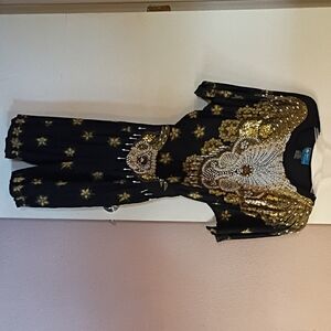 Elegant Black and Gold Dress